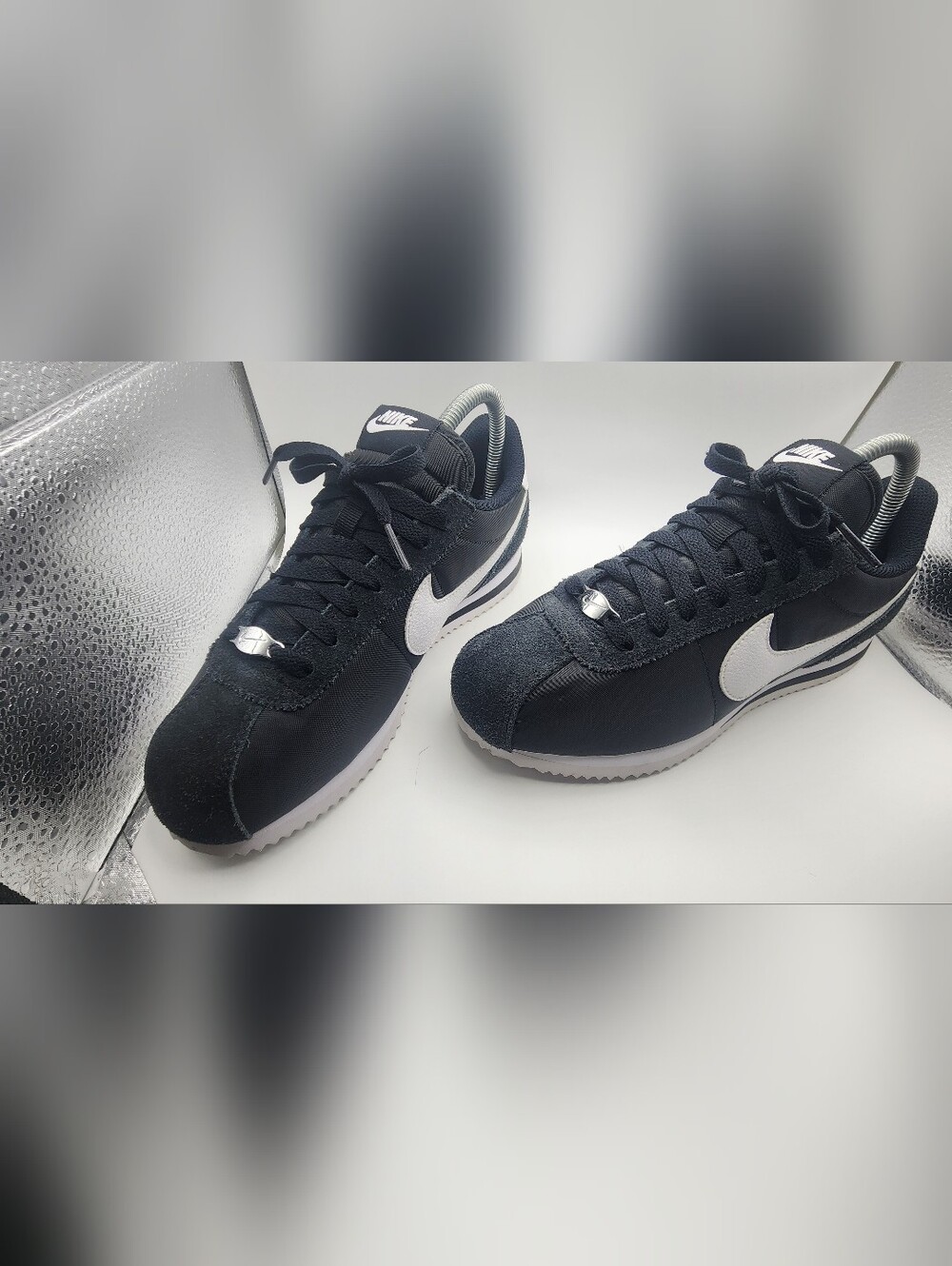 Nike Cortez Black White Sneakers NEW Without Box Size 8